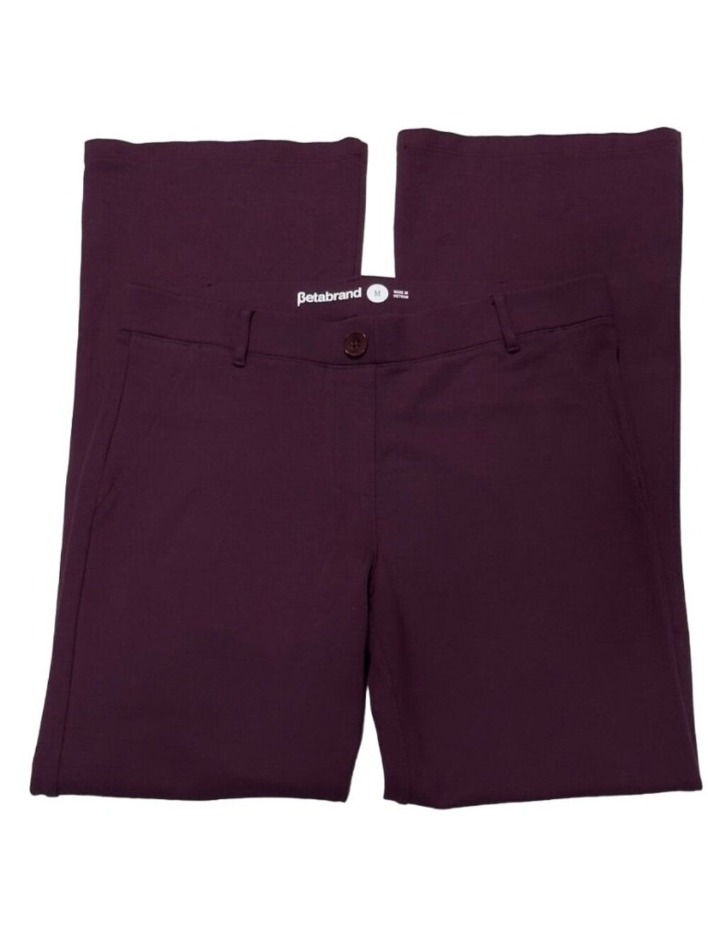 BETABRAND Women's Pants Wine Dress Stretch Activewear Yoga Size M